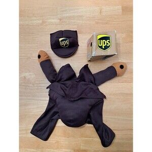 Small Dog UPS Delivery Driver Pet Costume 3-Piece Outfit